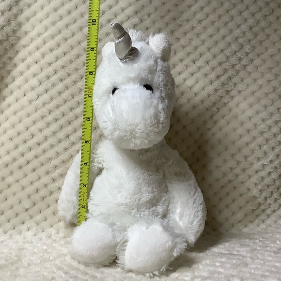AURORA WORLD Cuddly Friends White Unicorn Plush Silver Horn Stuffed Animal Toy - Picture 3 of 8